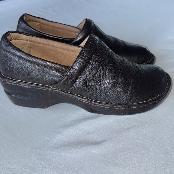 Bolo by Born Andria Professional Clogs Chocolate Brown Leather Boho Comfort Sz10 - Picture 7 of 12